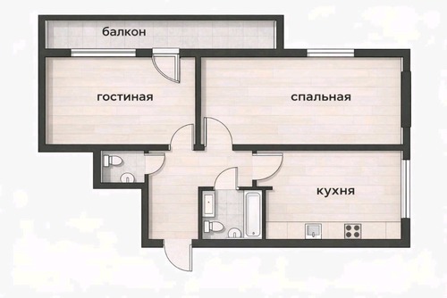 2-комнатная квартира в Душанбе, Шохмансур — фото 2, кухня
